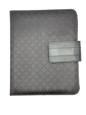 Authentic Gucci GG Canvas iPad Case   Tablet Folio Sleeve Brown Leather Italy